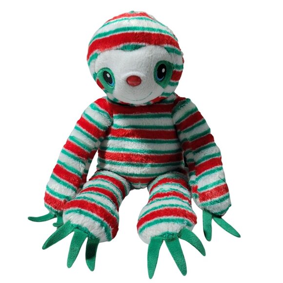 Build a Bear Peppermint Twist Sloth 16 inch Plush Christmas Stuffed Animal Toy - Picture 1 of 6